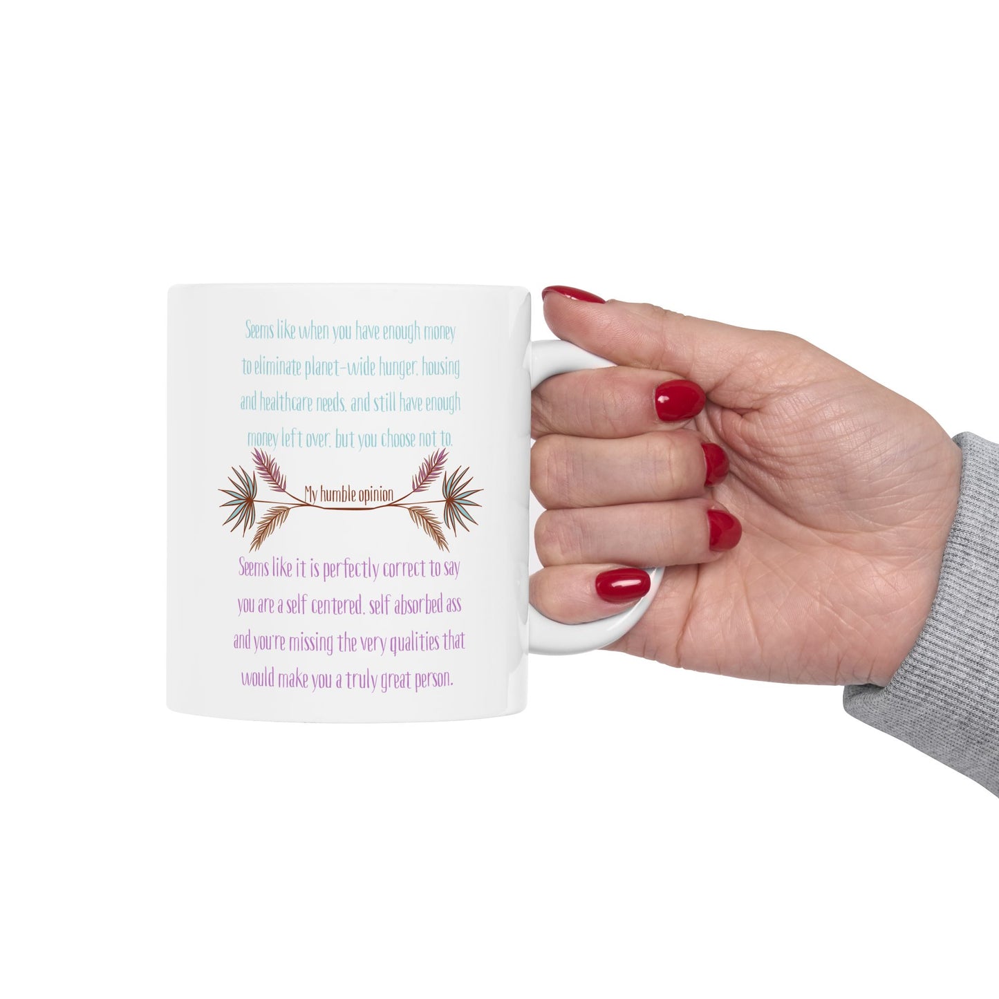 11oz Ceramic Mug - Money to Change the World Design