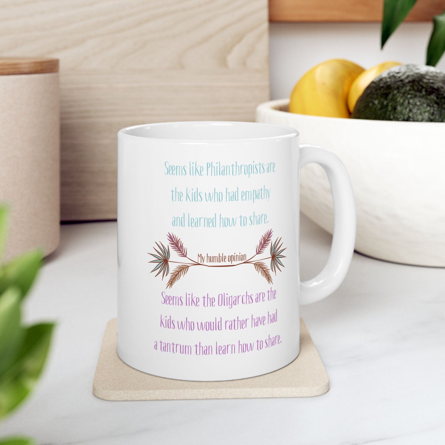 Philanthropists vs Oligarchs Ceramic Mug
