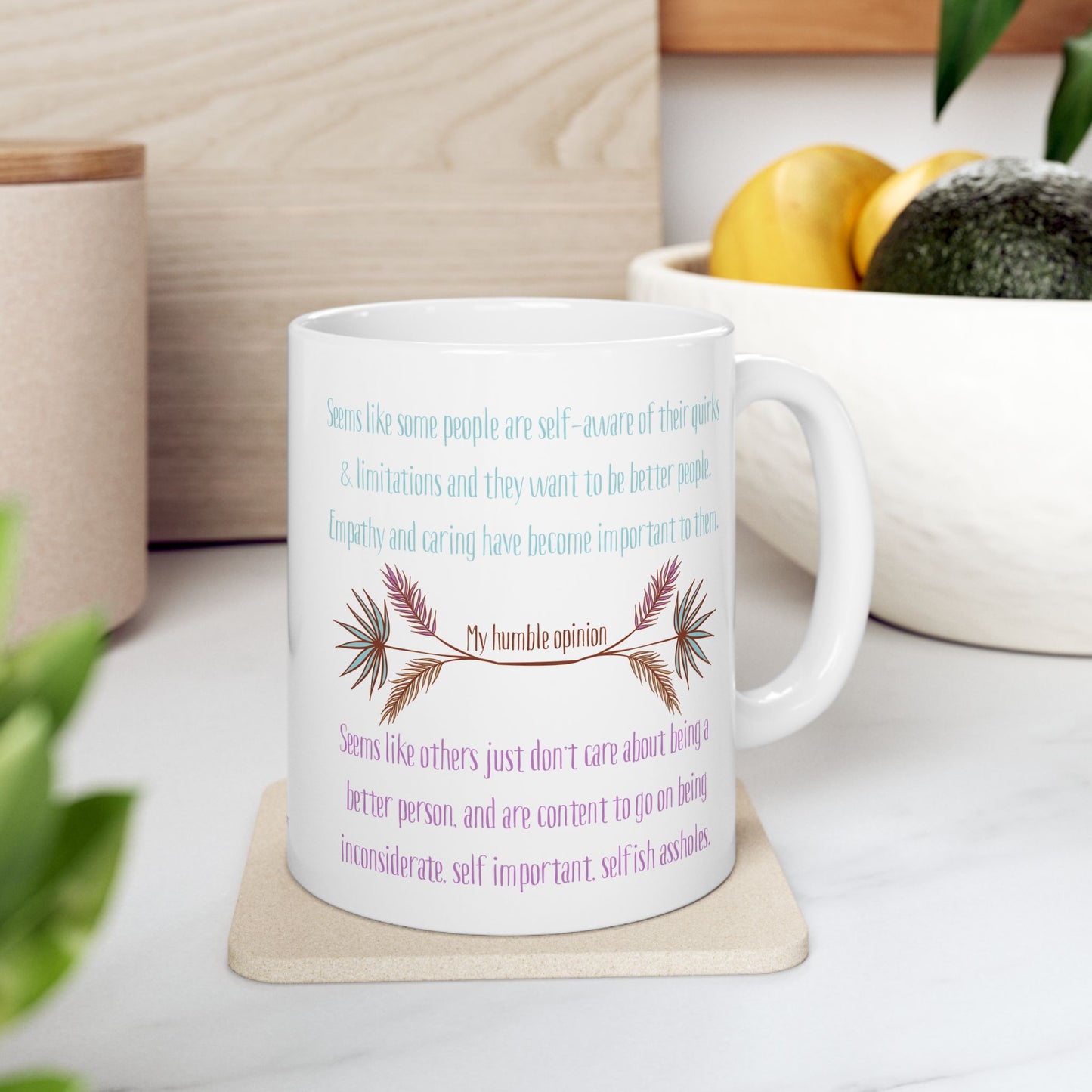 Mug - Empathy vs. Self Absorbed Assholes - 11oz Ceramic Mug