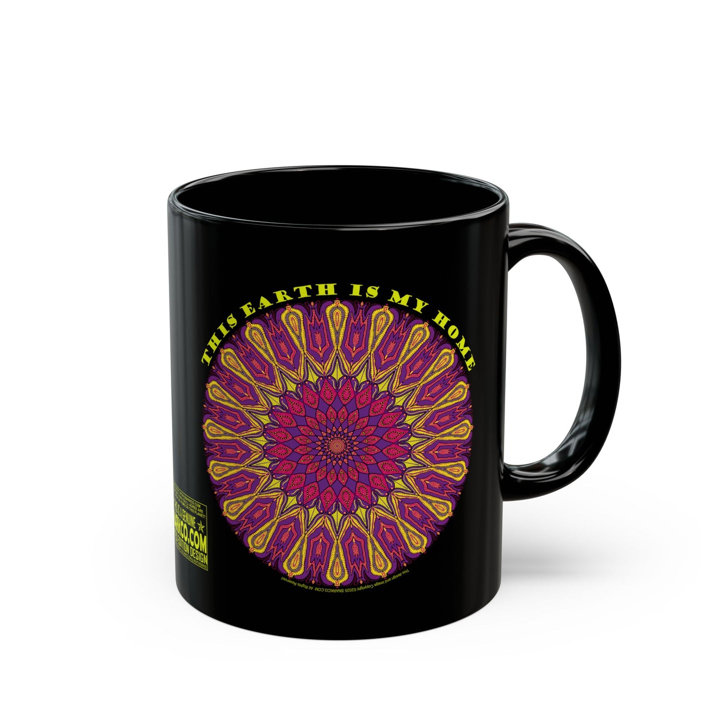 Premium Quality 'This Earth Is My Home' Black Mug | 11oz | Perfect Gift