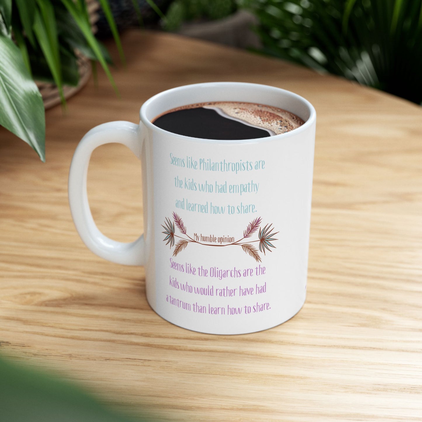 Philanthropists vs Oligarchs Ceramic Mug