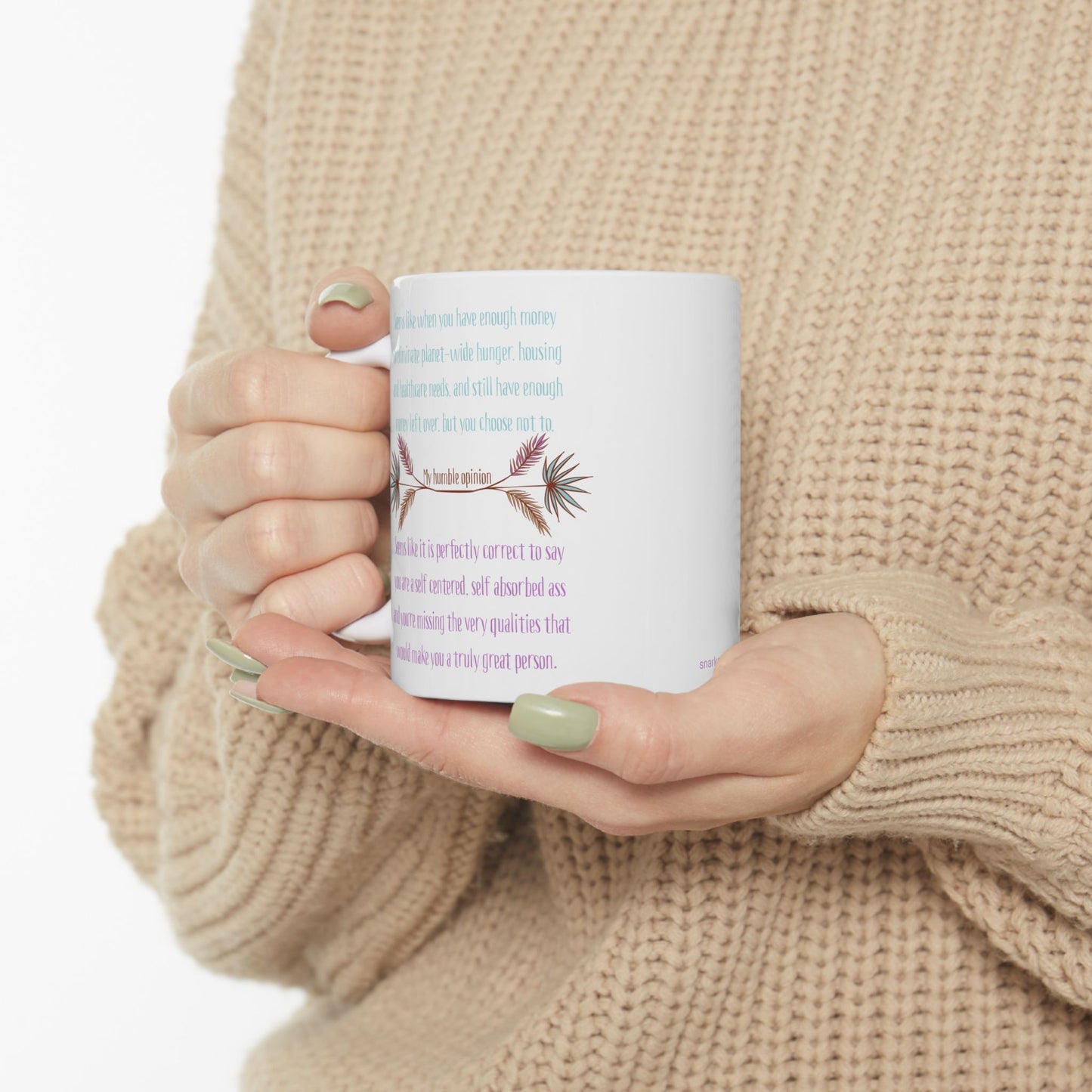11oz Ceramic Mug - Money to Change the World Design