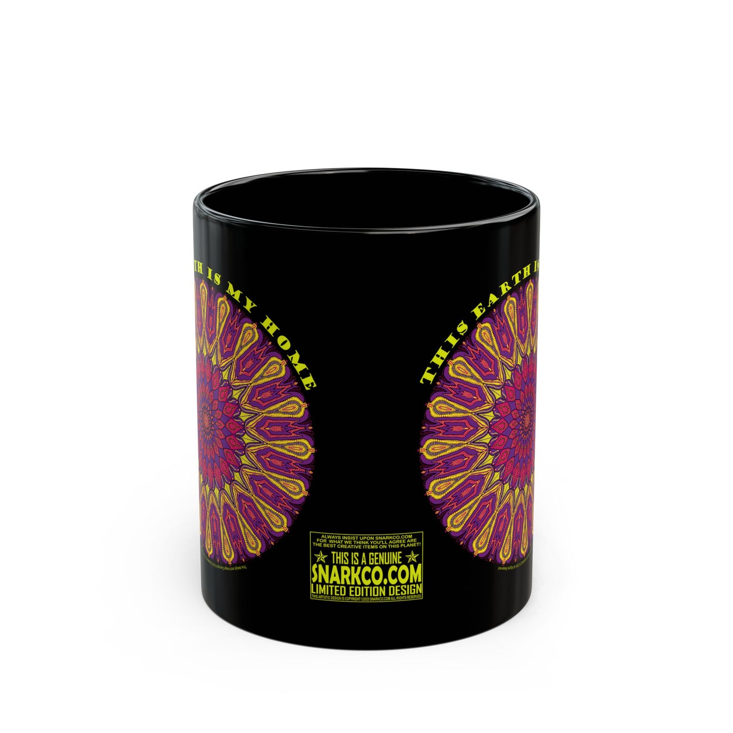 Premium Quality 'This Earth Is My Home' Black Mug | 11oz | Perfect Gift