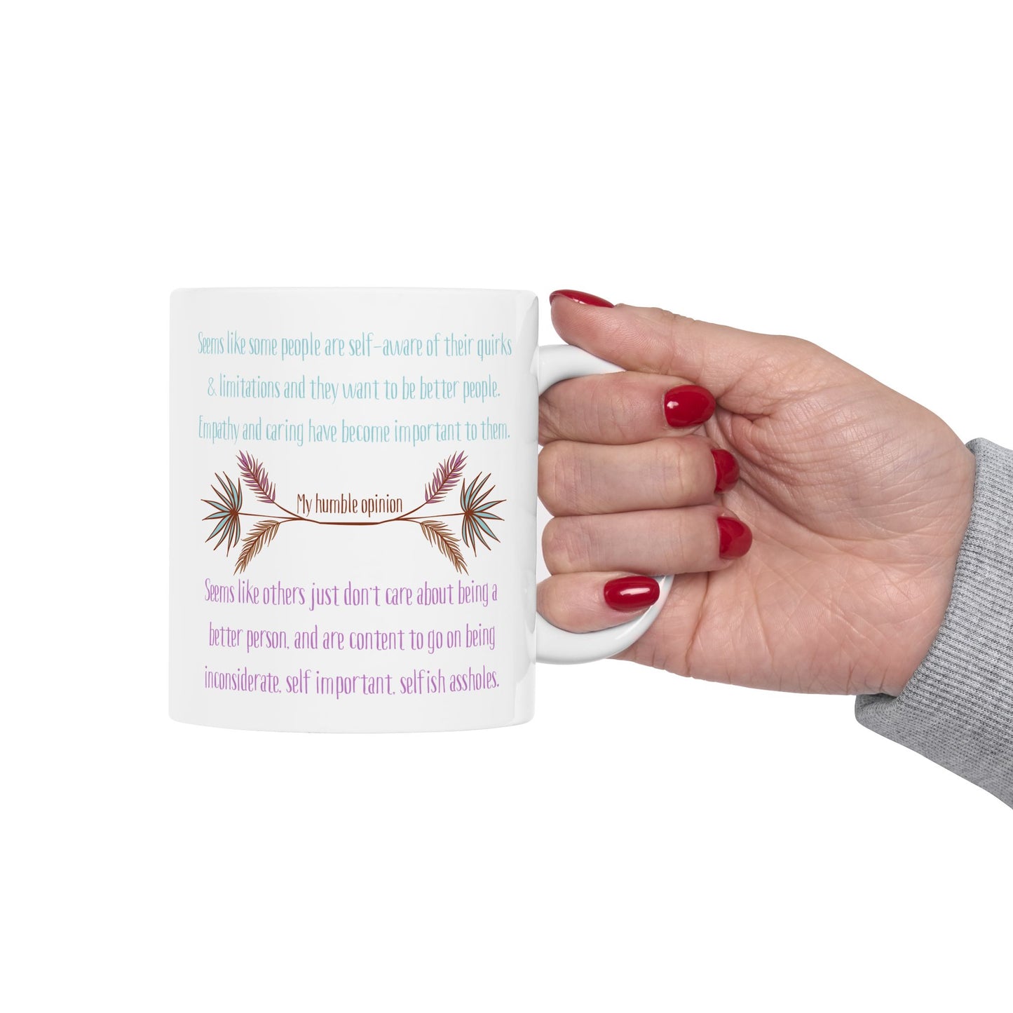 Mug - Empathy vs. Self Absorbed Assholes - 11oz Ceramic Mug