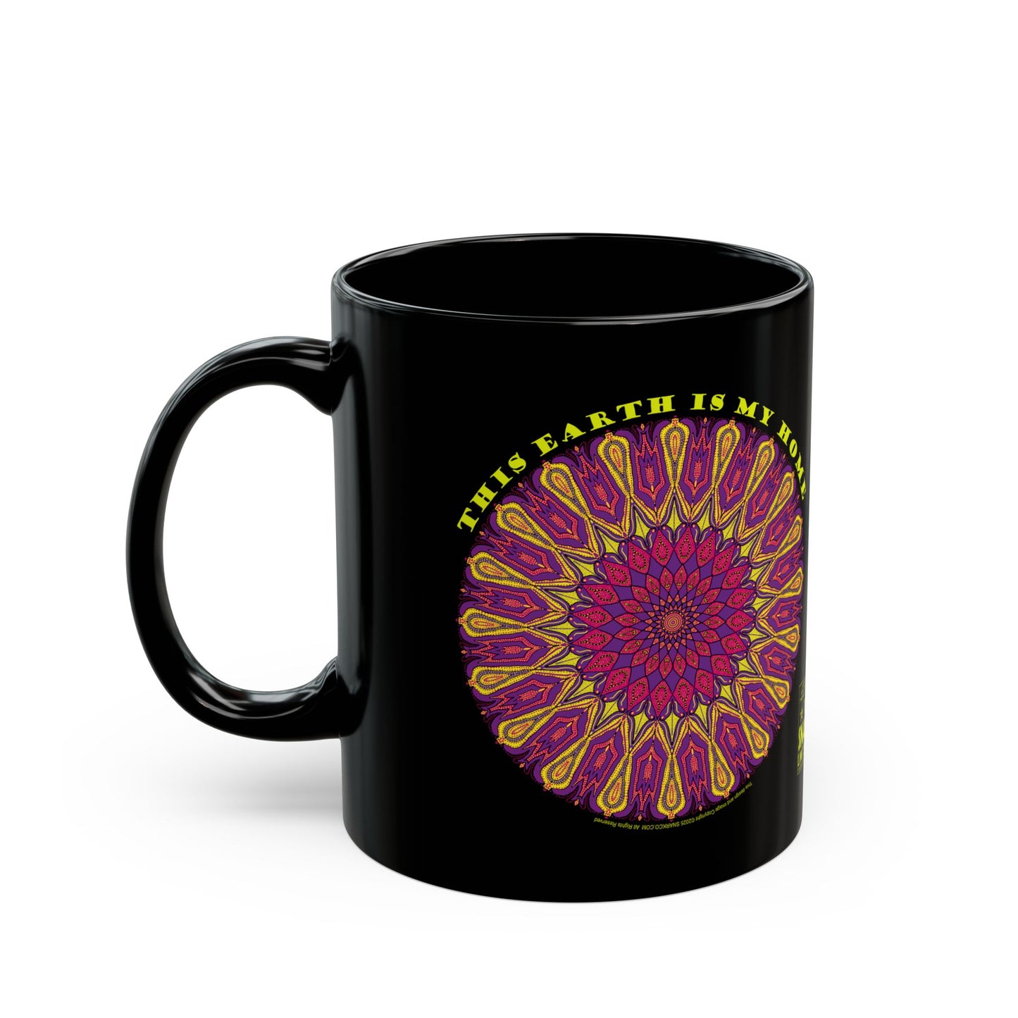 Premium Quality 'This Earth Is My Home' Black Mug | 11oz | Perfect Gift