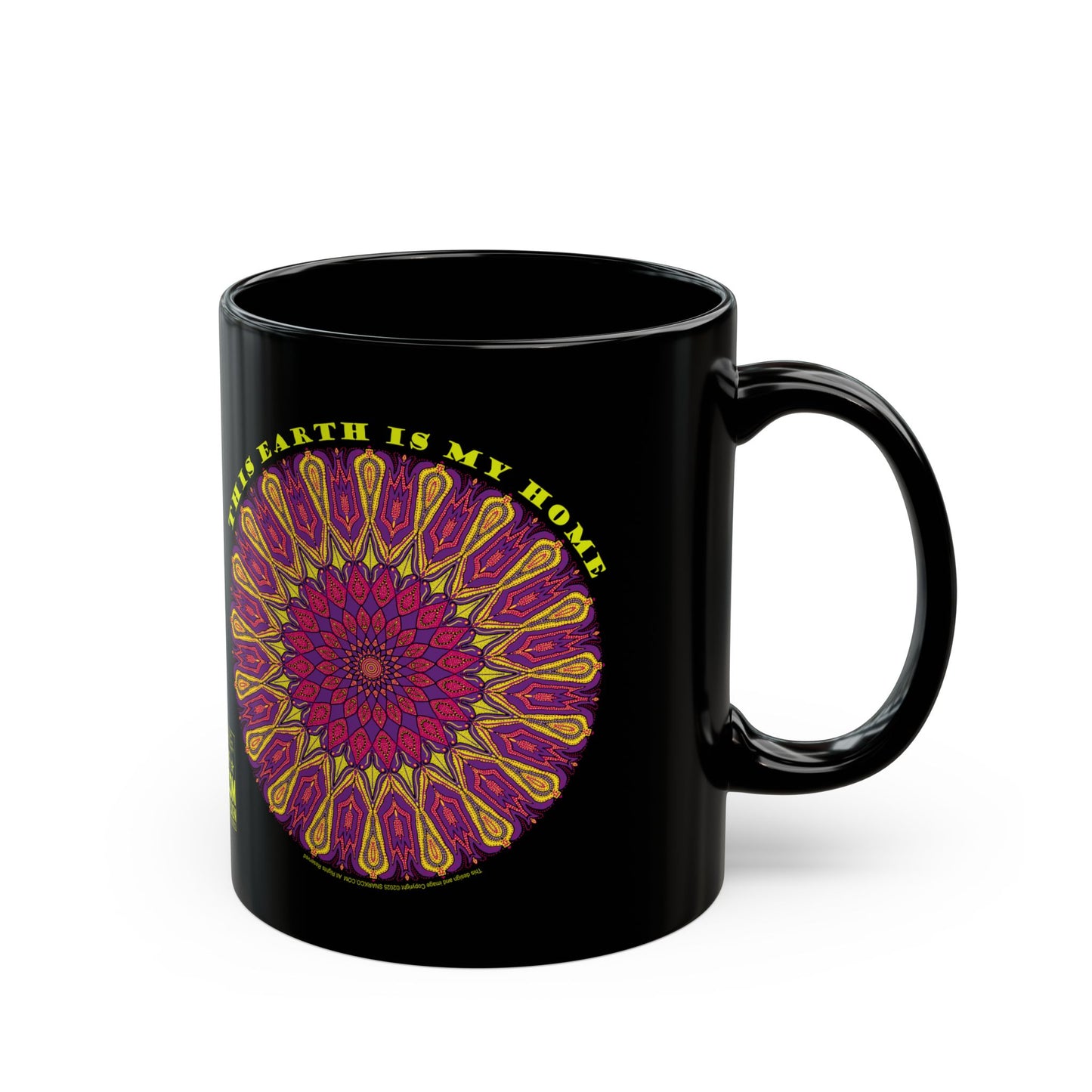 Premium Quality 'This Earth Is My Home' Black Mug | 11oz | Perfect Gift