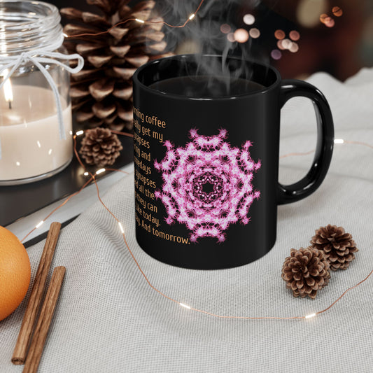 Coffee Mug with Brain Synapses Design and Inspirational Quote